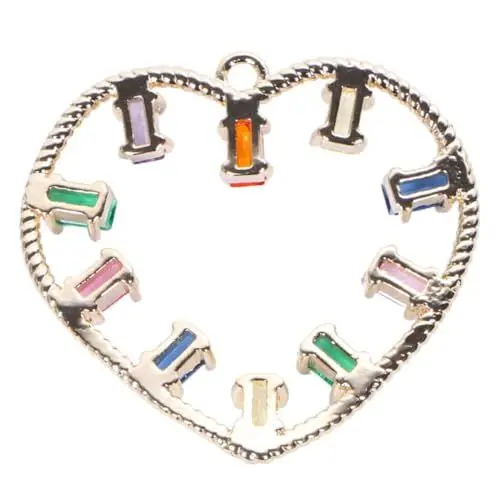 Produktbild: BELLIFFY 1pc Zirkon Anhänger Bunte Zirkon Halskette Ovale Form Anhänger Halskette Anhänger DIY (bunt)