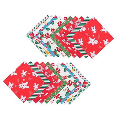 Produktbild: BELLIFFY Nähset 20-teilig Weihnachts-patchworkstoff Quilten Helle Muster Baumwolle Waschbar Für Heimdekoration
