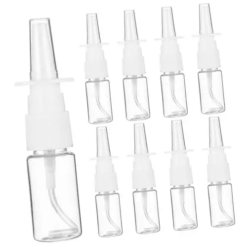 Produktbild: BELLIFFY 20 Stück 10 Ml Verdickte Sprühflasche Transparent Nasenspray Flasche Tragbare Plastikflasche Für Reisen Haustier Direktsprühflasche Outdoor
