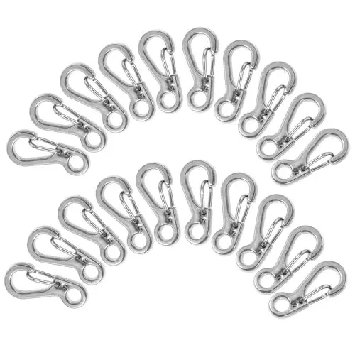 Produktbild: BELLIFFY Robuste Zinklegierung 20 Stück Mini-clips Mit Schnellverschluss Für Schmuck Schlüsselanhänger Und Zubehör
