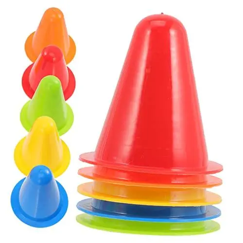 Produktbild: BELLIFFY 25st Rollschuhhindernisse Für Rollschuhlaufen Mini-fußballkegel Discs Sportmarker Fußballhütchen Für Übungen Kleine Für Kinder Sporttrainingskegel Feldkegel Plastik