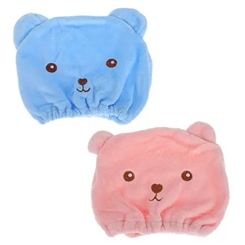 Produktbild: BELLIFFY 2St Duschhaube Waschlappen für Erwachsene Super saugfähige Tücher Bandana für Haare schnell trocknendes Handtuch Haare trocken schnell trocknende Haarkappen Duschhüte Polyester