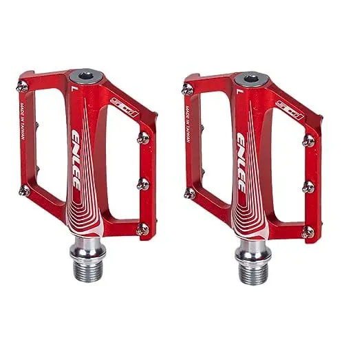 Produktbild: BELLIFFY 2St Fahrradpedal Lagerpedal para Bicicleta Pedale treten Plattformpedal Fahrradset rennradpedale Fahrrad pedalen Fahrradzubehör Pedal für Fahrrad Spindel aus Sardinenstahl rot
