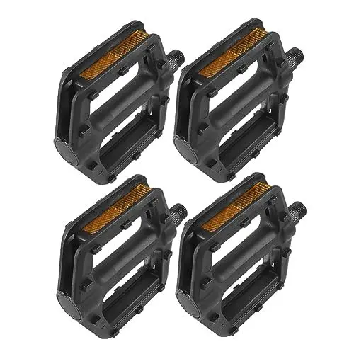 Produktbild: BELLIFFY Schwarze Pedale 2 Paar Robuste Abriebfeste Pedale Reflektierende Streifen Für Sichereres Fahren