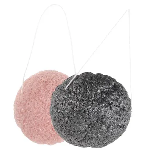 Produktbild: BELLIFFY 2 Stk Schwamm-Make-up-Gesichtsreinigungsgerät abschminken makeup remover scincare Körperdusche Gesichtspeeling-Schrubber -Schwamm-Gesicht für Frauen Gesichtsreinigungsschwamm