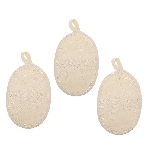 Produktbild: BELLIFFY 3 Stk Luffa-badeball Peeling-luffa Für Erwachsene Körpertücher Dusch-luffa-handtuch Luffa-peeling Körperseife Für Männer Krückengriffabdeckungen Badezubehör Baumwolle Beige