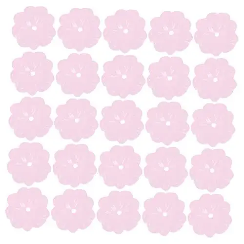 Produktbild: BELLIFFY 40st Haarnadelmaterial Selber Machen Blumenzubehör Bunte Armbänder Alte Abstandsperlen Kristallarmband Diy Haarnadel Versorgung Abstandsperlen Blumenohrringe Rosa Glas