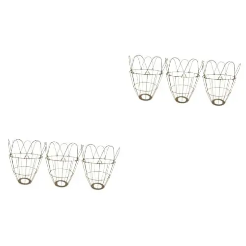 Produktbild: BELLIFFY 6 Stk Abdeckung Für Viehzwiebeln Lampenkäfig Käfig Für Viehzwiebeln Zucht Isolation Lampenschirm Retro-lichtkäfig Glühbirnenabdeckungen Austauschbarer Lichtkäfig Laterne Eisen