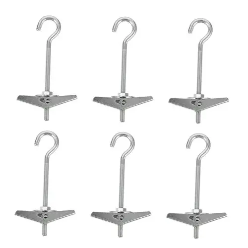 Produktbild: BELLIFFY Trockenbau-deckenhaken 6 Stück Robuste Haken Knebelflügel Wandbefestigung Deckenhaken Für Gipskartonplatten