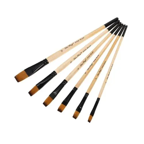 Produktbild: BELLIFFY 6st Pinselset Bastelpinsel Pinsel Mit Runder Spitze Aquarellpinsel Künstler Malpinsel Malpinsel-Set Pigmentpinsel Multifunktionspinsel Täglich Pinsel Multifunktionsbürste Nylon
