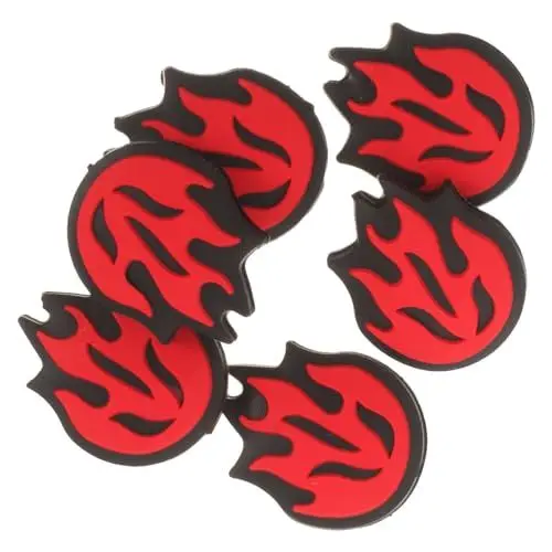Produktbild: BELLIFFY 6-teiliger Tennisdämpfer in Feuerform Vibrationsdämpfer Für Tennisschläger Tenniszubehör Aus Silikon