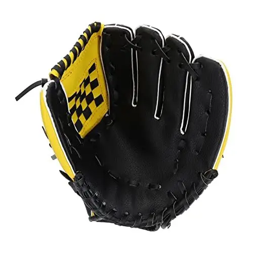 Produktbild: BELLIFFY Baseballhandschuh Praktisch Langlebig Für Kinder & Erwachsene Softballhandschuh Gelb Schwarz 1 Stück