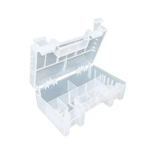 Produktbild: BELLIFFY Transparente Kunststoff Batterie-aufbewahrungsbox Batterie-organizer 18650 Aufbewahrungsbox Haushaltsbatterien Halter Biegefest Leicht Zu Brechen