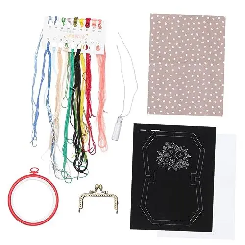 Produktbild: BELLIFFY Einzigartiges Handgefertigtes Taschenstickerei-set Aus Stoff Handarbeitswerkzeugen Für Frauen Und Erwachsene