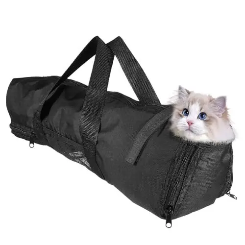 Produktbild: BELLIFFY Tasche Zum Trimmen Von Haustiernägeln Fellpflegetasche Badetasche Für Katzen Netzträger Sichere Reißverschlüsse Oxford-gewebe Zugänglich Vielseitig Einsetzbar