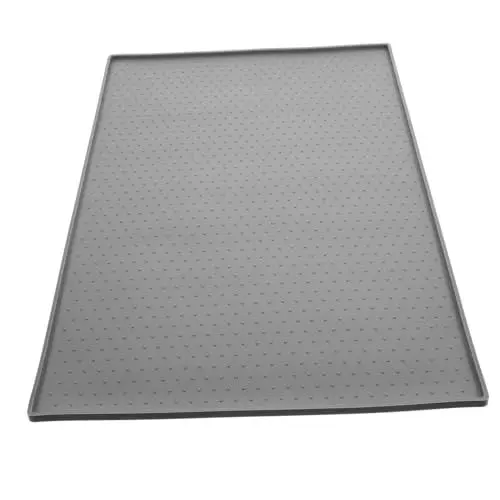 Produktbild: BELLIFFY Hundenapfschalen Tischset für Haustiere Silikonmatte grau Futtermatte fürs Auto Tierfuttermatten