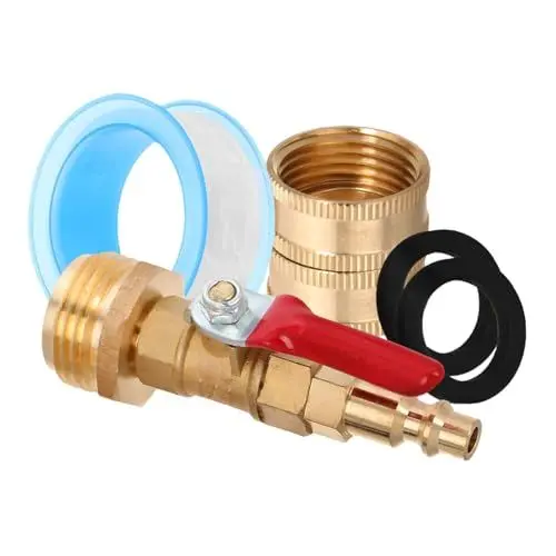 Produktbild: BELLIFFY Machen Sie Ihren Gartenschlauch Winterfest Mit 1/4 Zoll Gewinde Messing Adapter Kit Schnellanschluss Schlauch Gewindeverschluss Für Bewässerung