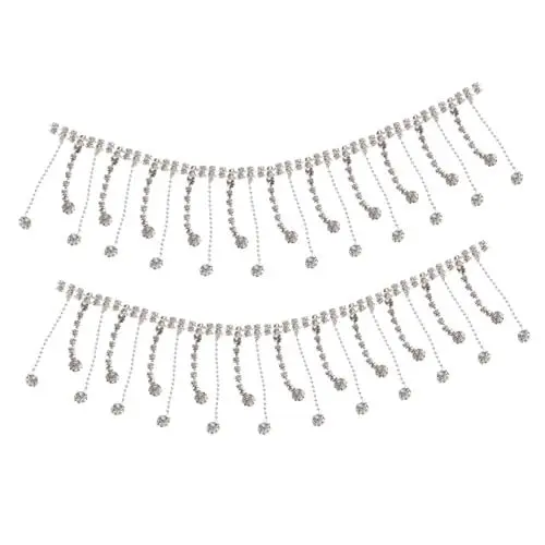 Produktbild: BELLIFFY Jeans Dekorative Strass Quaste Kette Strass Fransen Gürtel Mode Kostüm Zubehör