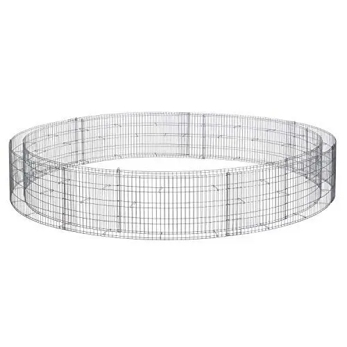 Produktbild: bellissa Gabionen-Hochbeet rund - 95568 - Steinkorb-Pflanzkübel rund - Bausatz inkl. Trennfolie - Durchmesser 240/220 cm, Höhe 40 cm