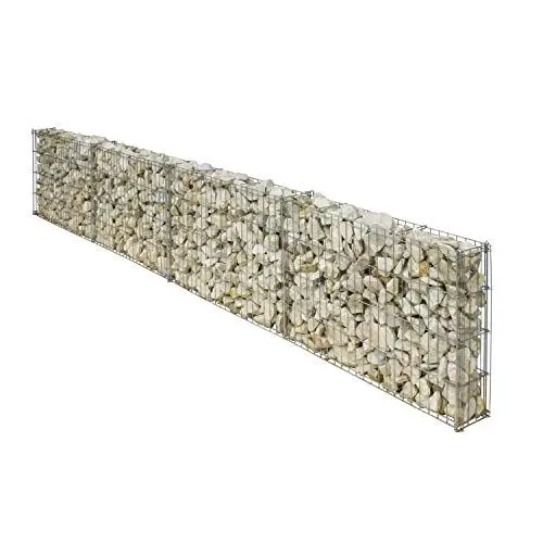 Produktbild: bellissa Mauergitter-Set für Gabionen - 95550 - Gabionen-Mauer, Steinkörbe längenverstellbar, erweiterbarer Bausatz - 232 x 10 x 40 cm