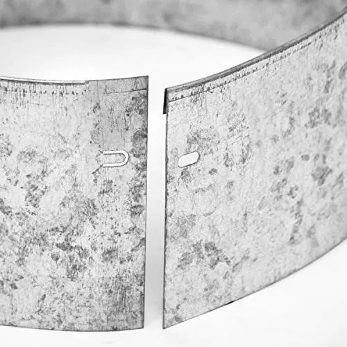 Produktbild: bellissa – Rasenkante Metall verzinkt rund 20x13 cm - Baumring Rasenbegrenzung aus wetterfestem Material für saubere Rasen- & Beetabgrenzung - Beeteinfassung Pflanzring Kreis robust & langlebig