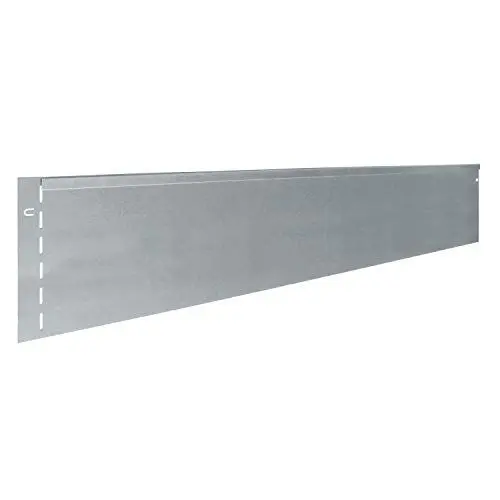 Produktbild: bellissa – Rasenkante Metall verzinkt 118x19,5 cm, Nutzlänge 1,15m - Flexible Rasenbegrenzung aus wetterfestem Stahlblech für saubere Rasen- & Beetabgrenzung - Beeteinfassung Kante robust & langlebig