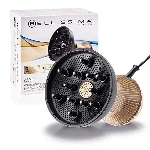 Produktbild: Bellissima Diffon Supreme, Heißluftdiffusor für lockiges Haar, XL Diffuser mit 12 Finger, Ceramic Technology & ArganOil, 2 Geschwindigkeiten, 3 Temperaturen, Ionisator, schonend trocknend