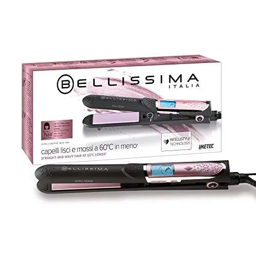 Produktbild: Bellissima Intellisense B24 100, Glätteisen für glattes und lockiges Haar bei 60° C weniger als mit herkömmlichen Geräten, dank der Intellistyle-Technologie, Haarglätter