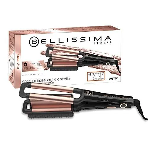 Produktbild: Bellissima My Pro Beach Waves GT20 400 Haarglätter, glätteisen, Keramikbeschichtung, breite und enge Wellen, natürlicher Effekt, 3 Stufen Temperatur 160 ° C - 200 ° C
