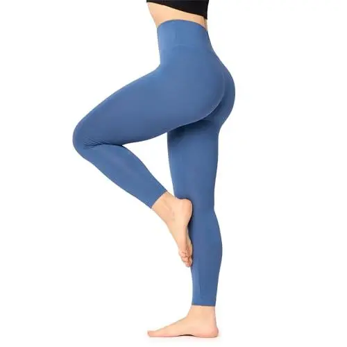 Produktbild: Bellivalini Damen Lange Leggings High Waist Slim aus Viskose für Sport Yoga Gym BLV50-292 (Jeans, S)