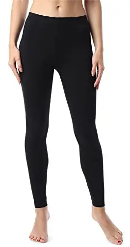 Produktbild: Bellivalini Damen Lange Leggings aus Bio-Baumwolle BLV50-183 (Schwarz, M)