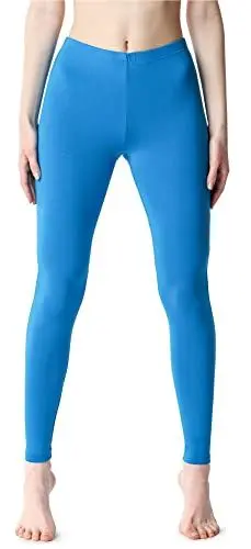 Produktbild: Bellivalini Damen Lange Leggings aus Viskose BLV50-203 (Blau, L)