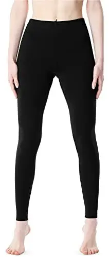 Produktbild: Bellivalini Damen Lange Leggings aus Viskose BLV50-203 (Schwarz, L)