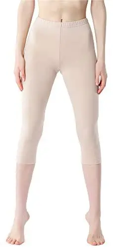 Produktbild: Bellivalini Damen Leggings 3/4 aus Viskose BLV50-204 (Beige, M)