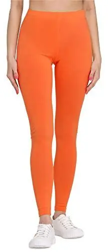 Produktbild: Bellivalini Leggings Damen aus Viskose Ganzjährig Bequeme Bekleidung Damen für tägliches Tragen oder Sport BLV50-147 (Orange, M)