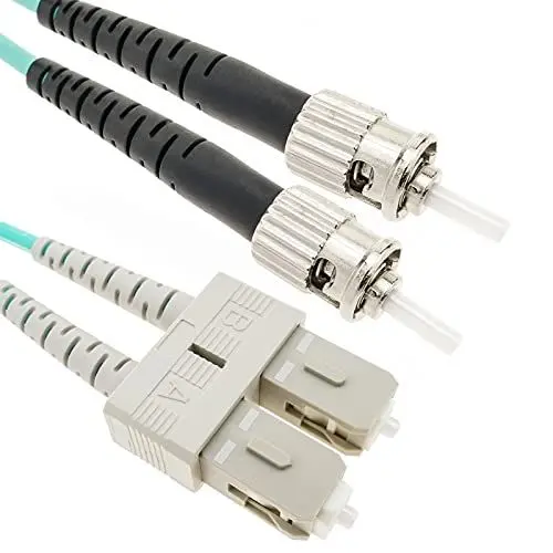 Produktbild: BeMatik - 1m ST auf SC Multimode (MM) Duplex OM4 Glasfaserkabel