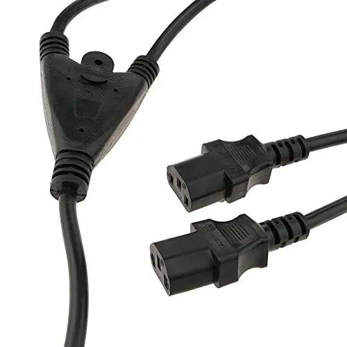 Produktbild: BeMatik - Netzkabel IEC-60320-1.8m (Schuko-M/2xC13)