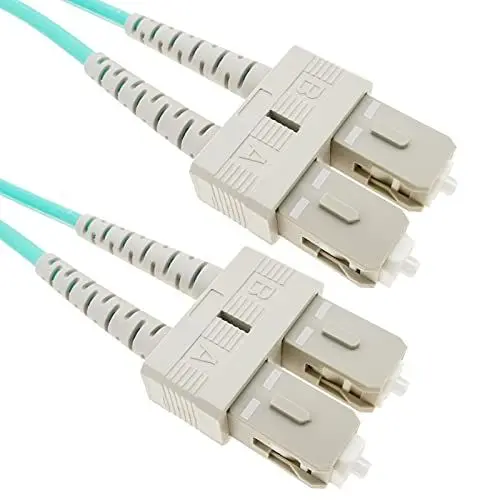 Produktbild: BeMatik - OM4 Multimode Glasfaserkabel MMF Duplex 50µm/125µm SC-SC 1m