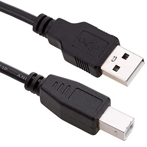 Produktbild: BeMatik - Schwarzes USB-A-Stecker auf USB-B-Stecker-Druckerkabel, 10 m