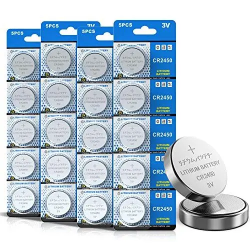 Produktbild: Bemb Lucky 3V Lithium-Knopfzelle CR2450 Batterien, 20er Votivkerzen, Teelichter, Video, Computer, Rechner, IC-Karten, elektrische Produkte