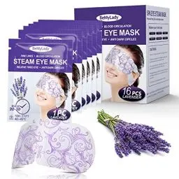 Produktbild: BeMyLady Augenmaske Wärmend 16Pcs Dampf Augen Maske Schlafmaske Wärmebrille für Augenermüdung Augenringe, Migräne, lidrandpflege, Entspannung für die Augen und den Kärper(Lavendel)