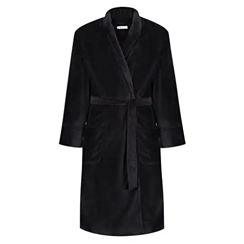 Produktbild: Ben Sherman Underwear Men's Randol Mens Fleece Bath Robe, Schwarz, L