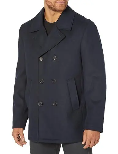 Produktbild: Ben Sherman Herren Classic Double Breasted Peacoat Jacket Boris, Marineblau, S