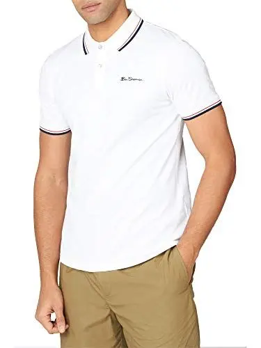 Produktbild: Ben Sherman Herren Signature Polo Poloshirt, Weiß (White 10), X-Large