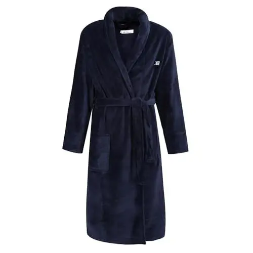 Produktbild: Ben Sherman Underwear Men's Randol Mens Fleece Bath Robe, Navy, L
