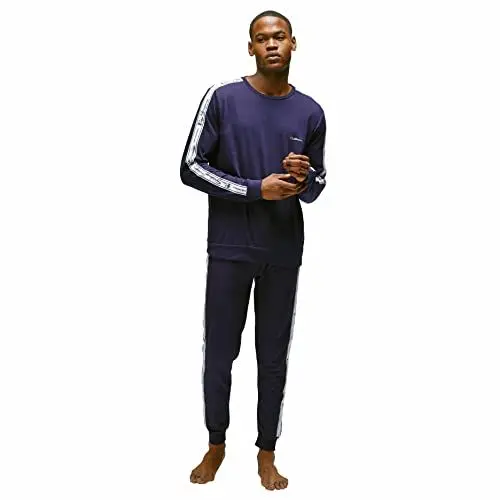 Produktbild: Ben Sherman Underwear Men's Ben Sherman Long Sleeve Navy Lounge Top 100% Cotton T-Shirt, M