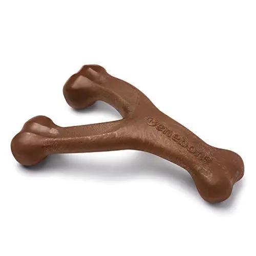 Produktbild: Benebone Wishbone Langlebiges Kauspielzeug für Aggressive Kauer, echter Erdnussgeschmack, Größe L