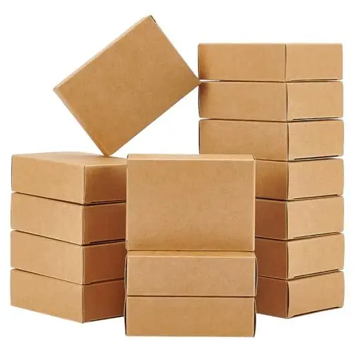 Produktbild: BENECREAT 120 Stück Kraft-Seifenschachteln Verpackung Für Selbstgemachte Seife, Seifengeschenk Ohne Fenster Geschenkbox Für Selbstgemachte Seifenherstellung, Partygeschenk, 9.7x7x3cm