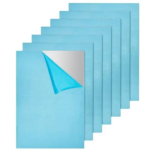 Produktbild: BENECREAT 7 Stück 18x13 cm Aluminiumblech, Rechteckige Hochleistungs-Metallaluminiumblechplatte Mit Schutzfolie Zur Dekoration, Verpackung, Konstruktion, 1 mm Dick