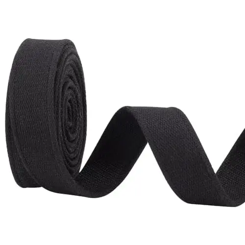 Produktbild: BENECREAT Schwarze Polycotton-Gurtbänder, 4.6m X 38mm Hochdichtes Gurtband, Schwerer Taschengurt Zum Klettern Im Freien Für Drinnen Und Draußen, Kunst, Basteln, DIY